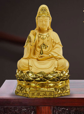 厂家批发新中式观音摆件树脂工艺品装饰品家居店铺开业乔迁礼品