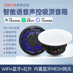 智能吸顶音响M5-PRO定制喇叭家用wifi蓝牙音箱小爱同学ai语音控制