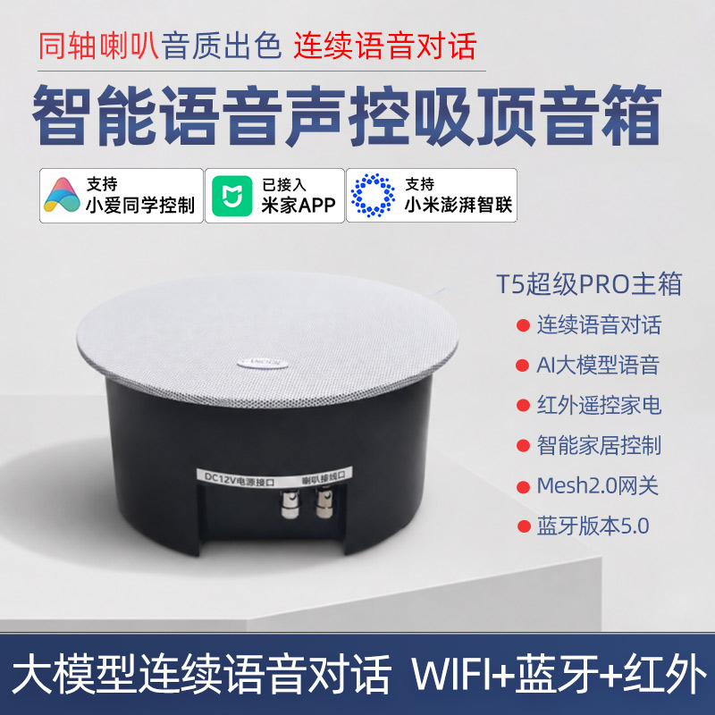 T5超级PRO智能语音吸顶音箱图片