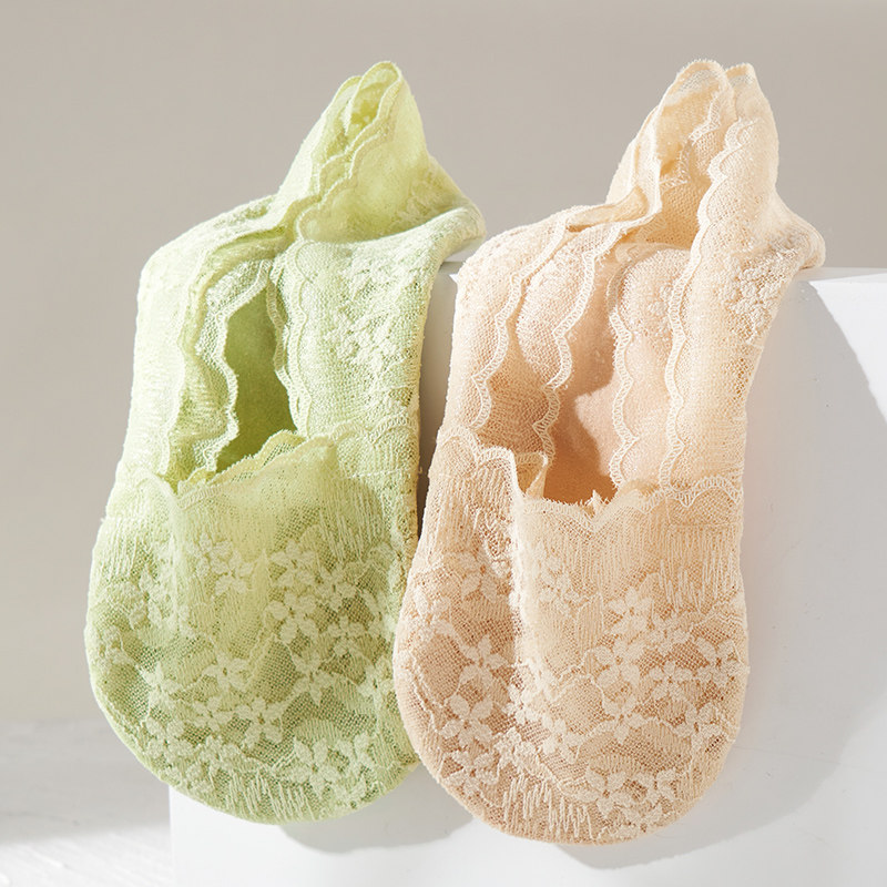 蕾丝袜子女船袜夏季薄款透气棉质袜底不掉跟防滑浅口隐形冰丝短袜,女士内衣/男士内衣/家居服,船袜,淘宝优惠券,粉丝福利购,淘宝优惠卷