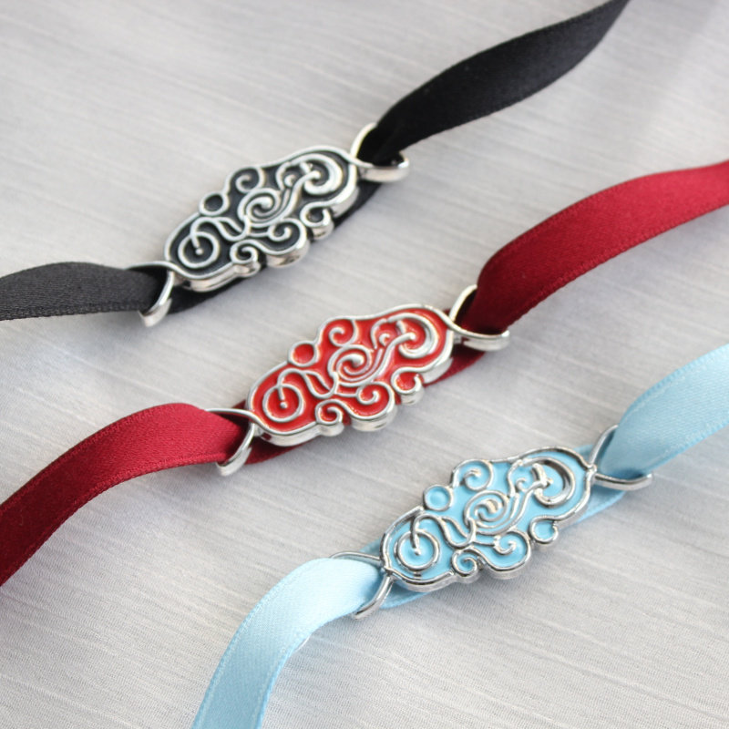 陈情令抹额蓝忘机魔道祖师姑苏蓝氏正版蓝湛蓝家古风发带护额发饰