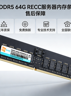 毕伟DDR5 RECC 64G 4800 5600台式机服务器工作站内存条UDIMM