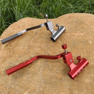 钓箱配件铝合金拐角炮台支架 加厚炮台鱼竿架黑坑歪脖支架渔具