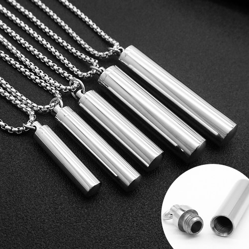 可打开圆柱形不锈钢大容量护身符