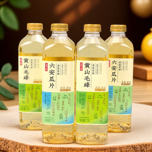 迎驾山泉无糖茶六安瓜片黄山毛峰茶祁门红茶饮料0脂1.1L*6瓶整箱