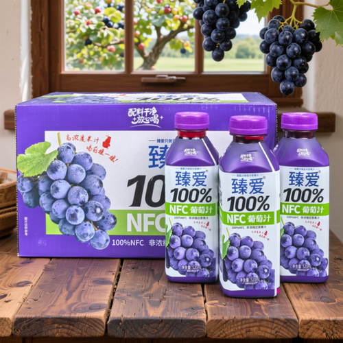 增健臻爱NFC100%葡萄汁果汁饮料