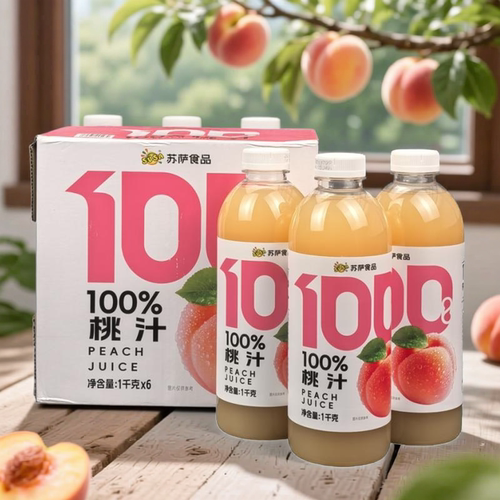 susa苏萨100%桃汁果汁大瓶鲜饮料