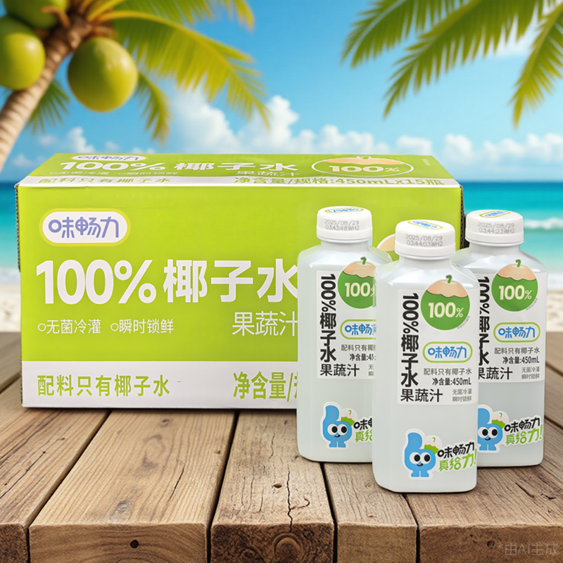 味畅力100%椰子水饮品水果汁饮料