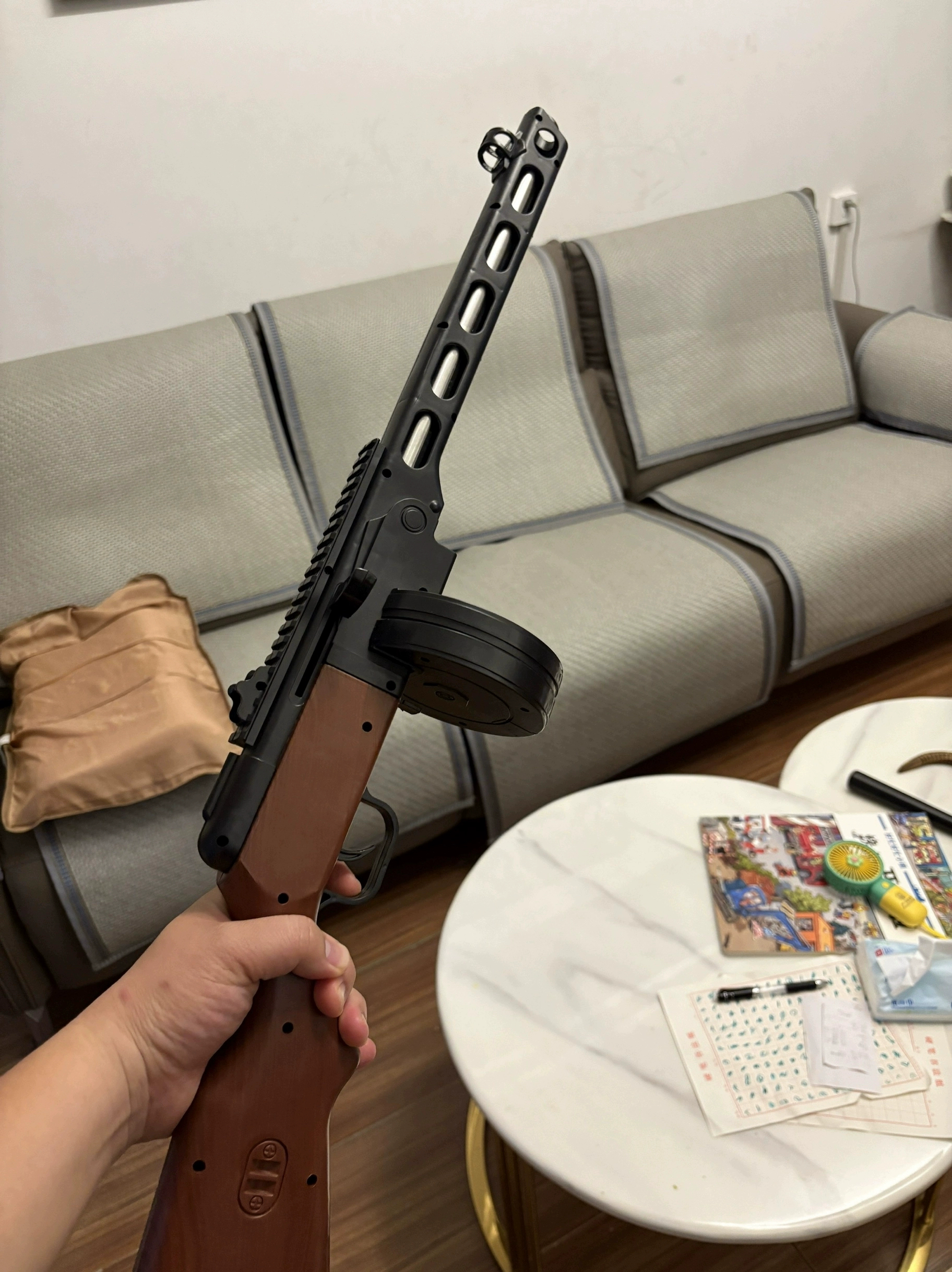 苏联波波沙冲锋枪二战zui强ppsh41儿童玩具模型道具cos摆件软弹枪