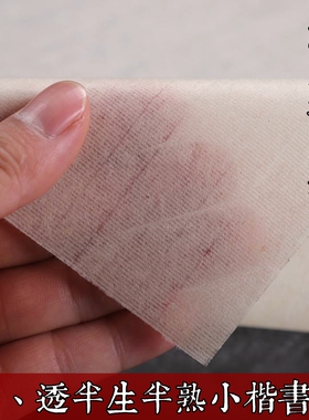 扎花蝉翼宣纸薄款四尺仿古毛边纸小楷宣纸书法半生熟百米长卷