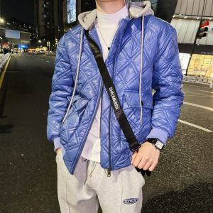 社会风夜景纯色可脱卸帽宽松棉衣外套B297-2829-P128控168图片