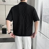 轻熟风纯色大格子立体蝙蝠袖衬衫上衣B297-2315-P58控89，男装衬衫，电商B297