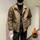 社会轻奢风纯色立体口袋绗线修身加衣上衣B297-1810-P135控178，男装棉衣，电商B297