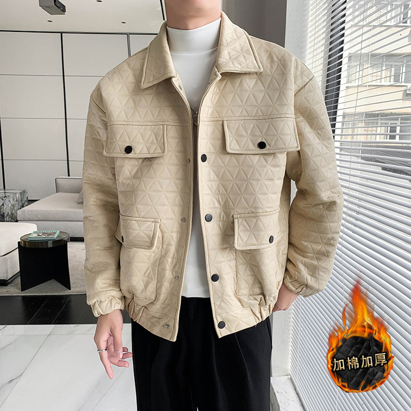 轻熟风纯色多口袋暗纹加修身衣B297-1808-P130控168图片