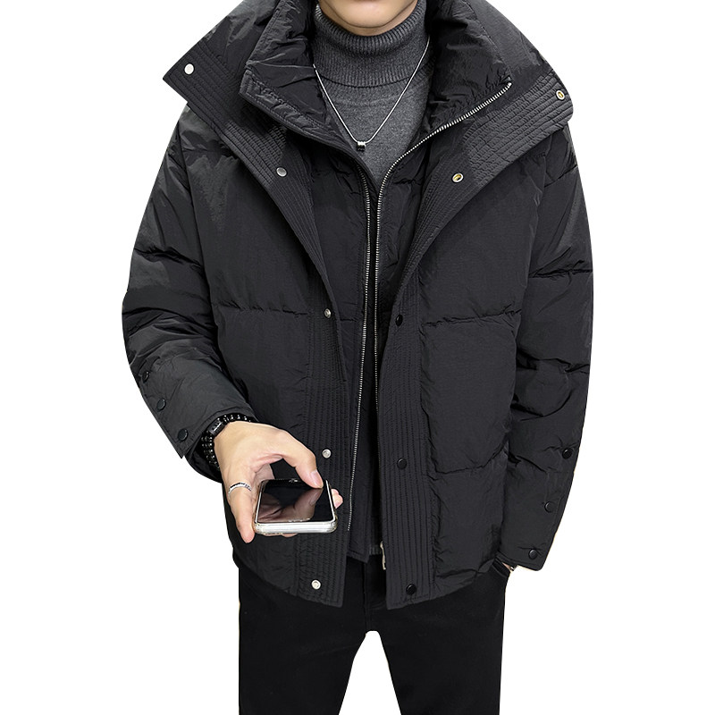 社会轻奢新标90白鸭绒双领假两件羽绒服痞帅B297-Y320-P240,男装羽绒服,电商B297