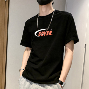 社会轻奢纯色修身半袖T恤上衣B297-2105-特P15控58图片
