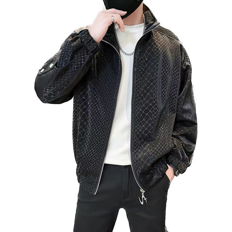 社会风纯色暗纹设计款夹克2B297-313-P110,男装夹克,电商B297