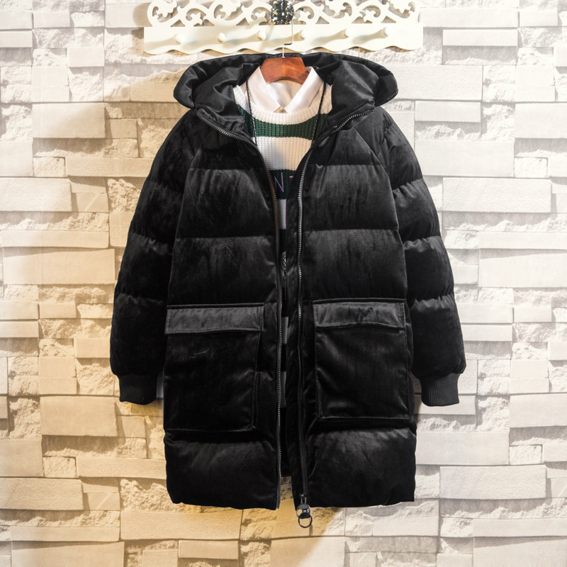 白墙挂拍中长款金丝绒面包服棉衣外套B297-603-P150,男装棉衣,电商B297