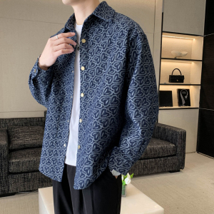 轻熟风个性印花翻领牛仔衬衫2 B297-327-P78图片