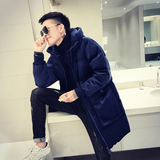 雅痞风纯色金丝绒加厚中长款连帽衣外套B297-603-P150控198，男装棉衣，电商B297
