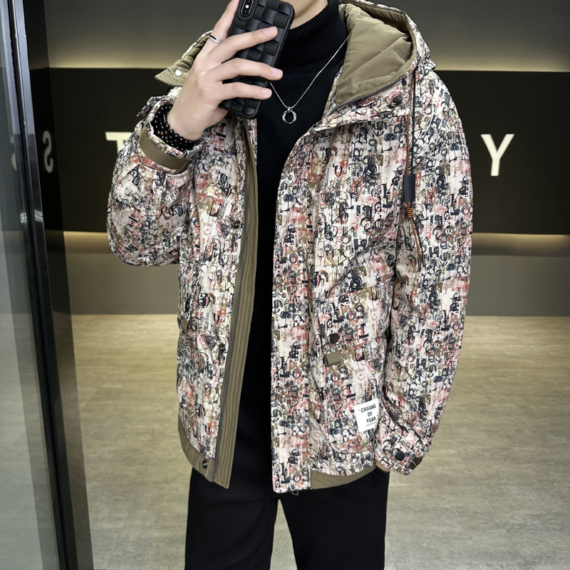 社会轻奢新标90白鸭绒连帽休闲撞色羽绒服B297-Y321-P280,男装羽绒服,电商B297