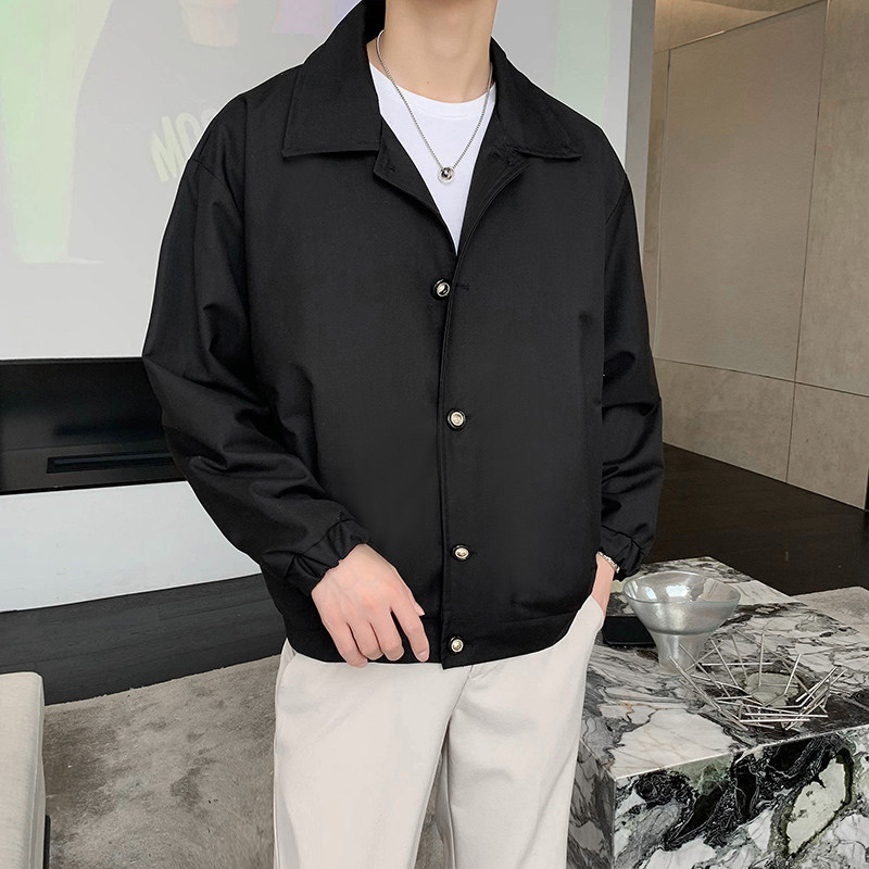 轻熟风纯色单排扣大翻领修身夹克B297-7765-P88控118图片