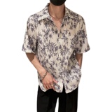 轻熟风立体纹路宽松花衬衫B297-2317-P55控88，男装衬衫，电商B297