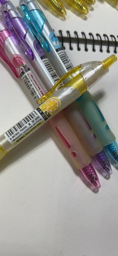 晨光文具正品香味按动圆珠笔BP8009蓝0.38细笔划走珠笔软胶握手