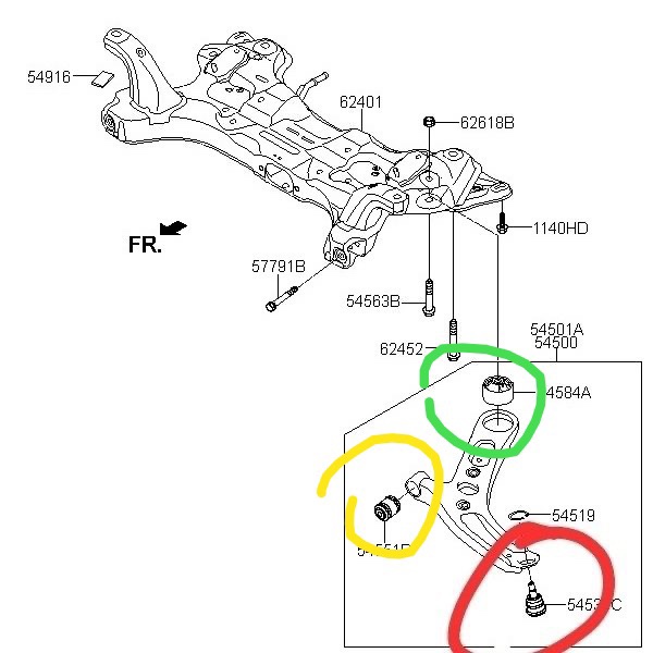 适用于瑞纳K2朗动K3前三角臂下支臂胶套下悬挂摆臂衬套