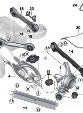 适用宝马2系F22下摆臂218I下悬挂220I M240I M235I胶套球头防尘套