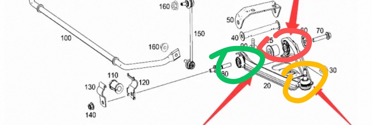 适用奔驰W451小精灵Smart斯玛特下摆臂胶套下支臂球头防尘套