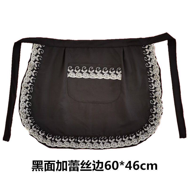 半身围裙女短围腰咖啡店美甲理发餐厅饭店服务员围裙四季适用居家