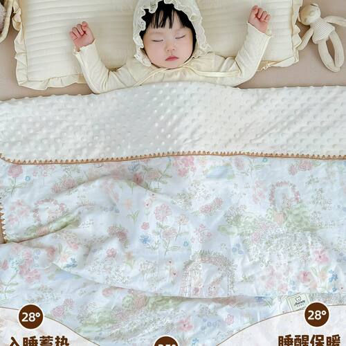 豆豆毯婴儿夏季纱布盖毯薄款抱毯安抚宝宝新生纱布被子儿童夏凉被
