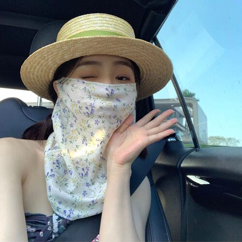 夏季全脸防晒面罩女开车骑行防紫外线围脖面纱口罩遮脖子护颈脖套