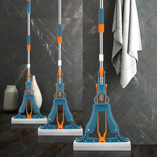 2021新款 海绵吸水拖把家用一拖净纯胶棉替换大号头桶 对折式