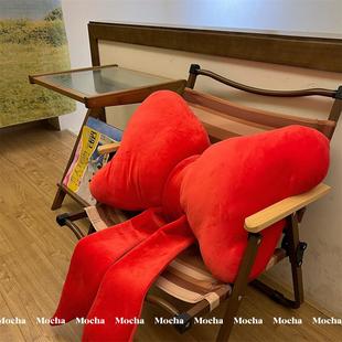 ins红蝴蝶结抱枕毛绒玩具沙发床头结婚婚房装 饰客厅靠枕靠垫腰枕