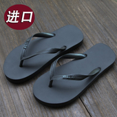 纯橡胶黑色泰国进口人字拖鞋 男款 软底不臭脚耐磨复古日常沙滩凉拖