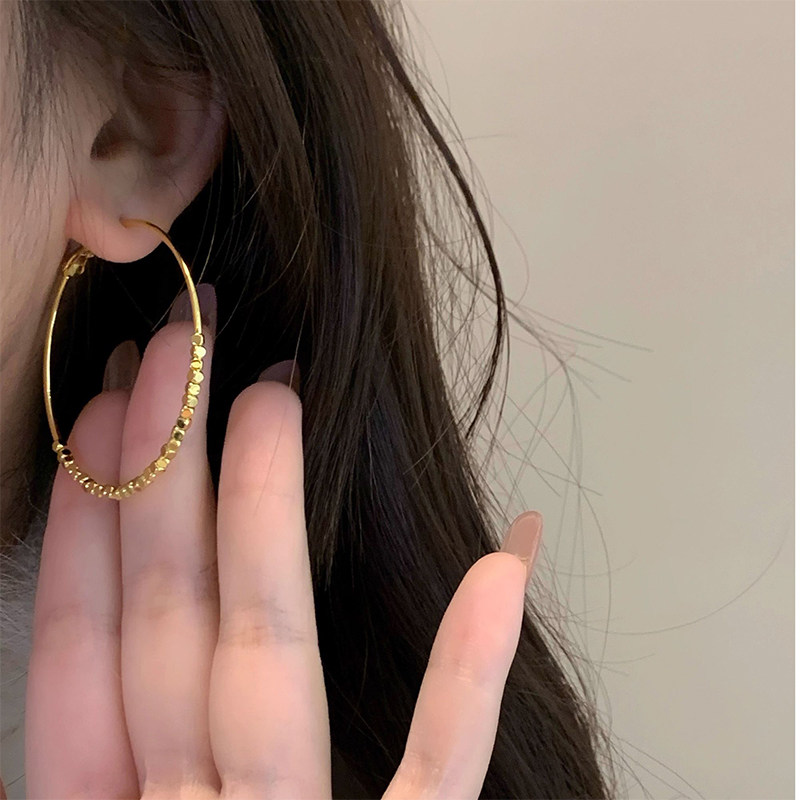 初影【碎银子】925银针耳圈女