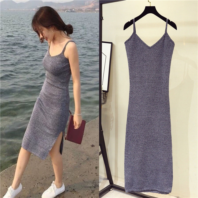 camisole knitting Dress Summer wear sexy 2019 new pattern Package hip Internal lap pregnant woman Primer vest Long skirtsin the Women's clothing/Boutique , Dress  category - from Buy2taobao.com to provide professional Taobao agent buy service