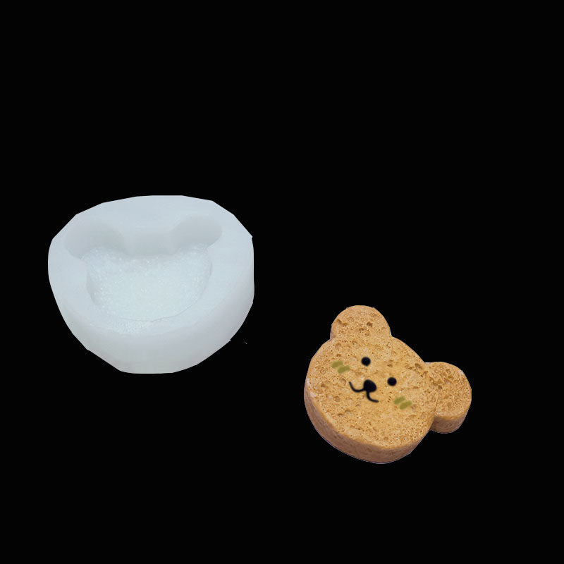 饼干慕斯模具小熊翻糖食品级烘焙蛋糕甜品模具创意装饰熊脸矽胶模