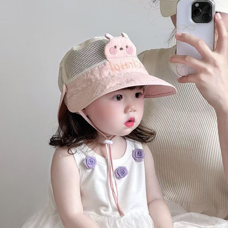 婴幼儿春夏双檐网眼速干防晒帽