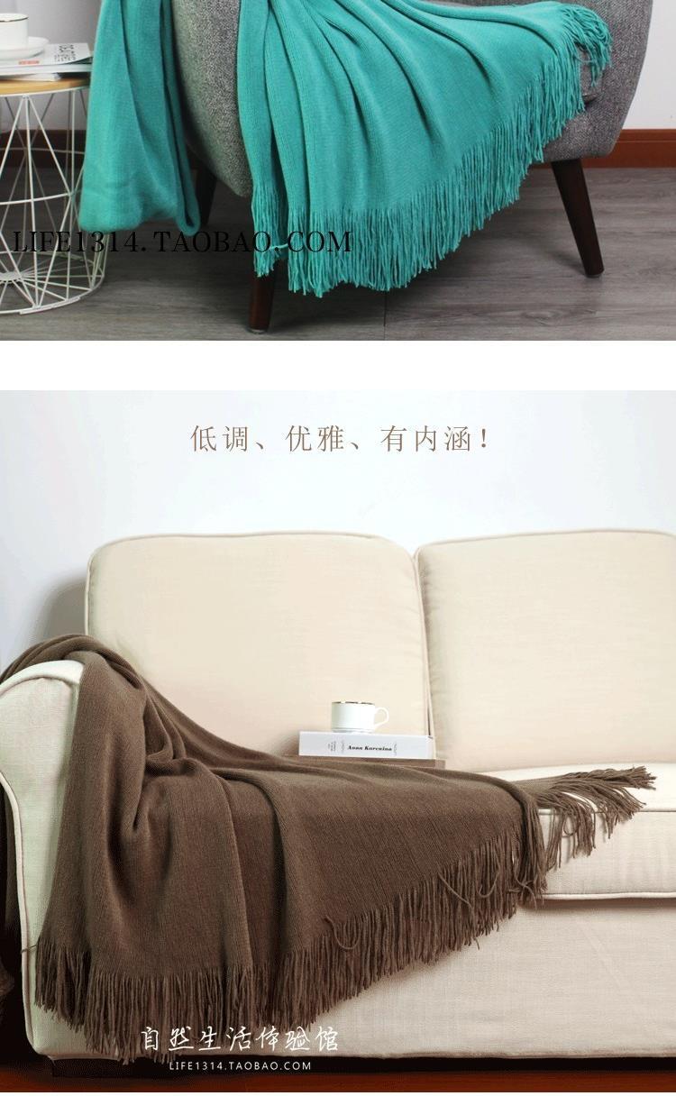 Bắc Âu tăng chăn dệt kim sofa chăn mẫu giường cuối giường trang trí chăn điều hòa không khí chăn giải trí chăn - Ném / Chăn chăn lông cừu dày