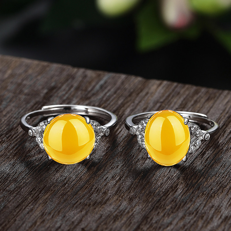 女士S925纯银豪华满钻戒指空托