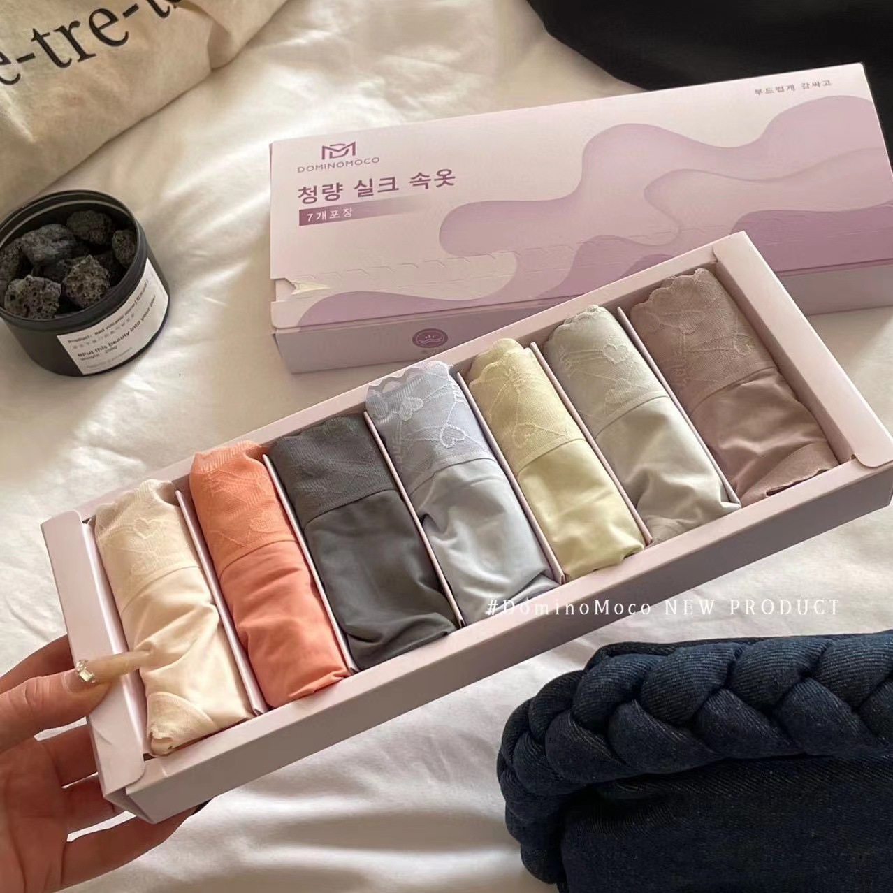 冰丝中腰女士三角裤女性感蕾丝边