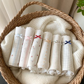 少女学生甜美清新碎花中腰包臀内裤 三条装 A159心动雪芙婴儿棉内裤