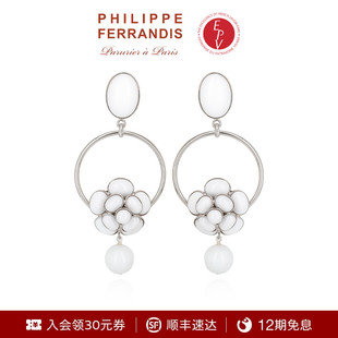 山茶花系列耳环高级小众 PF菲昂迪斯CAB11高定经典 法国进口