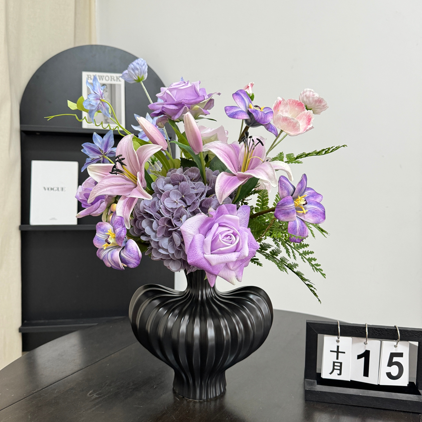 高级感手感保湿仿真花束餐桌花