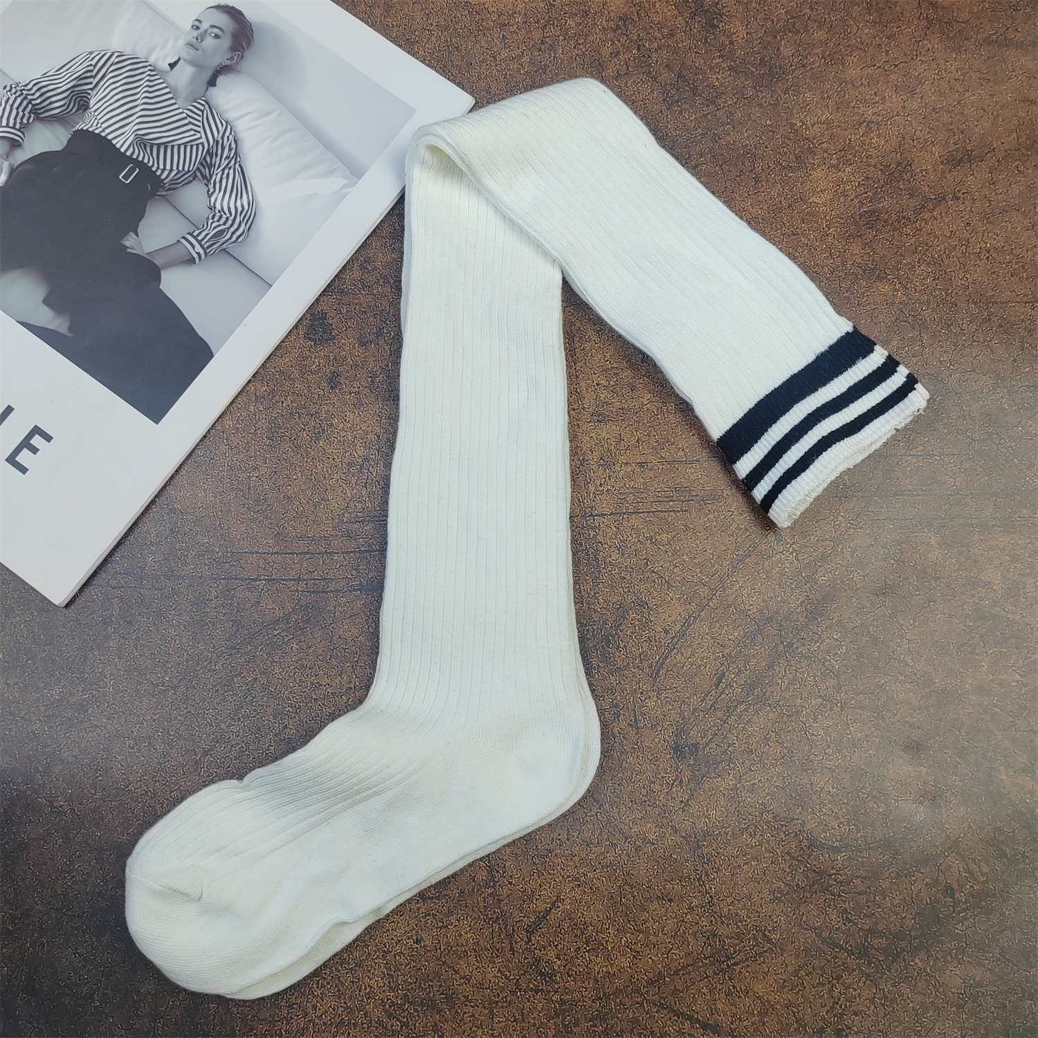 长50厘米过膝袜子女白袜