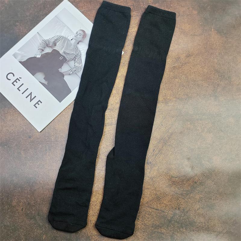 外单 孤品 小腿袜女黑色及膝长袜毛巾底性价比高