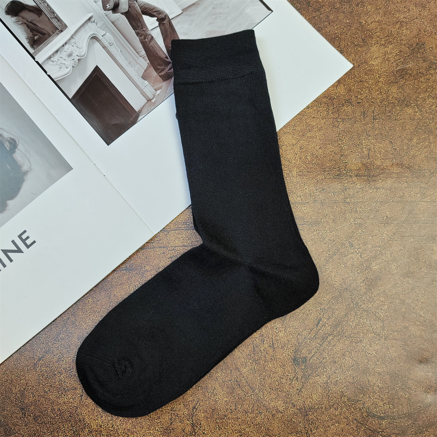 手感很棒！上脚舒适竹炭纤维中高筒女袜黑色袜子 无骨缝合 女袜,女士内衣/男士内衣/家居服,中筒袜,淘宝优惠券,粉丝福利购,淘宝优惠卷